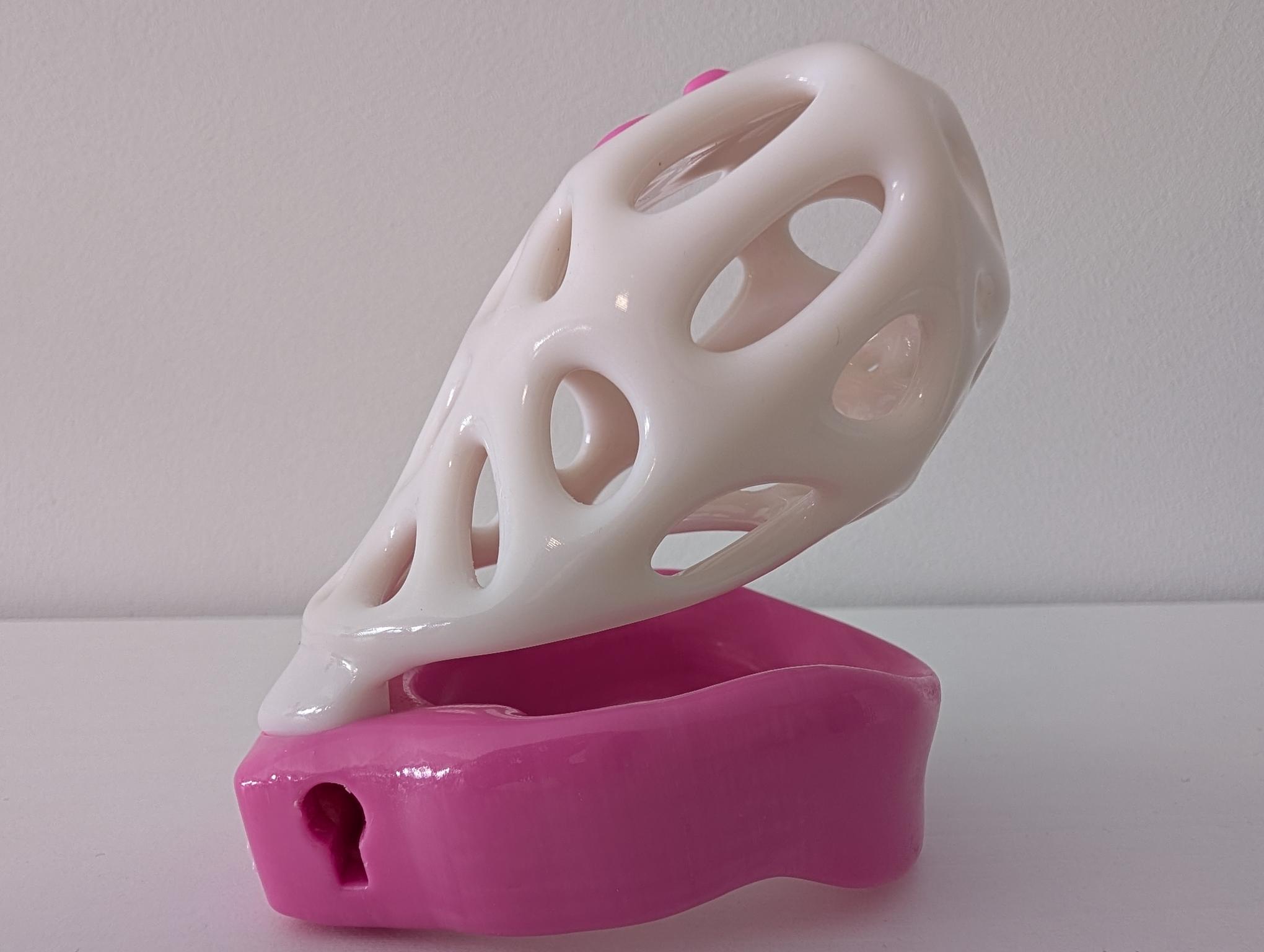 Custom fitted chastity cage showcasing precision craftsmanship