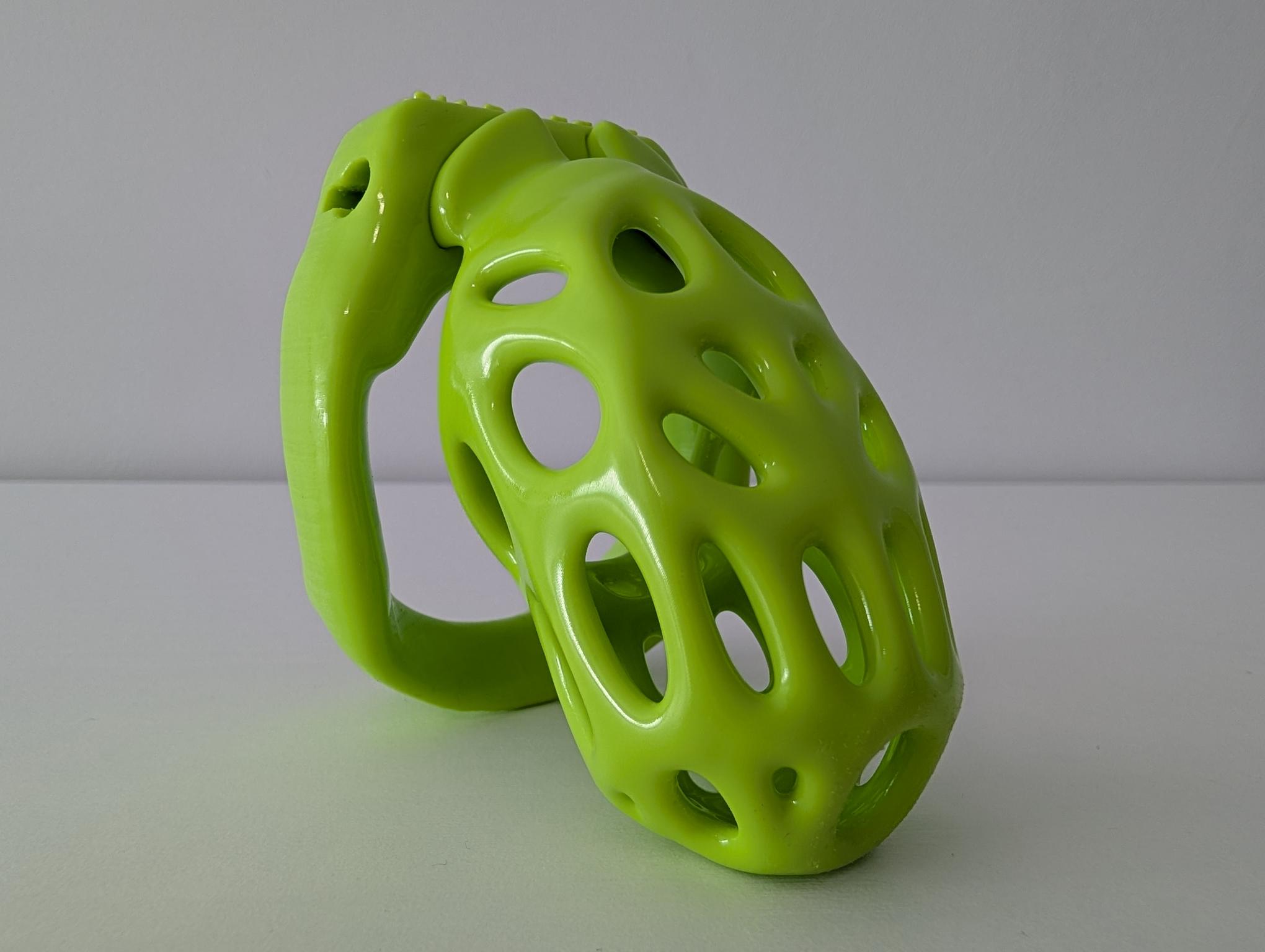 Handcrafted chastity device featuring superior materials and design